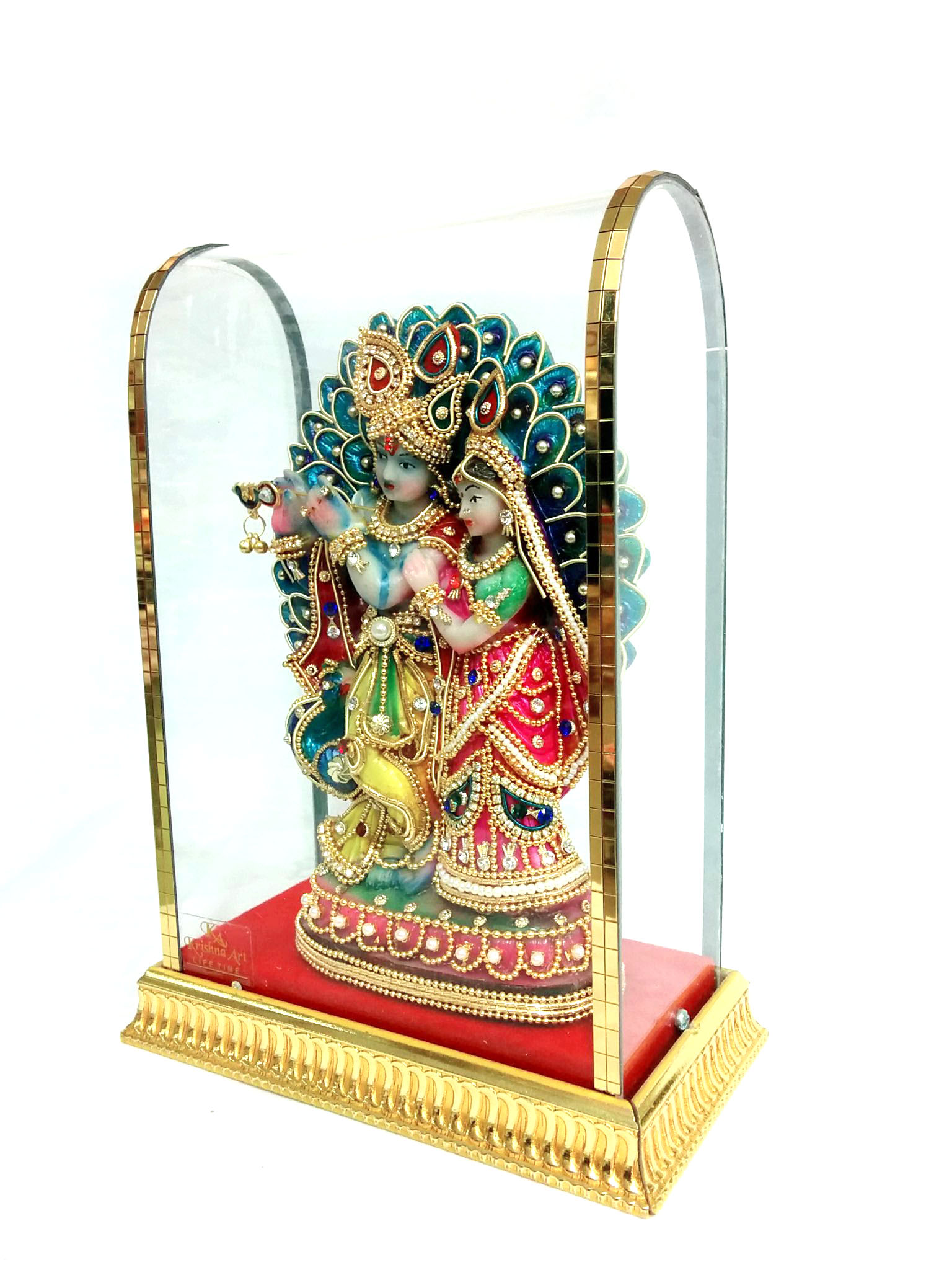 Radhe Krishna Idol With Peacock, Gift / Home Decor, MURTI