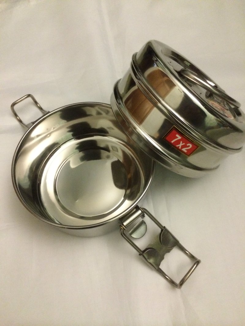 Stainless Steel Lunch Box / Tiffin, Small 3 & 2 Tier, TRADITIONAL