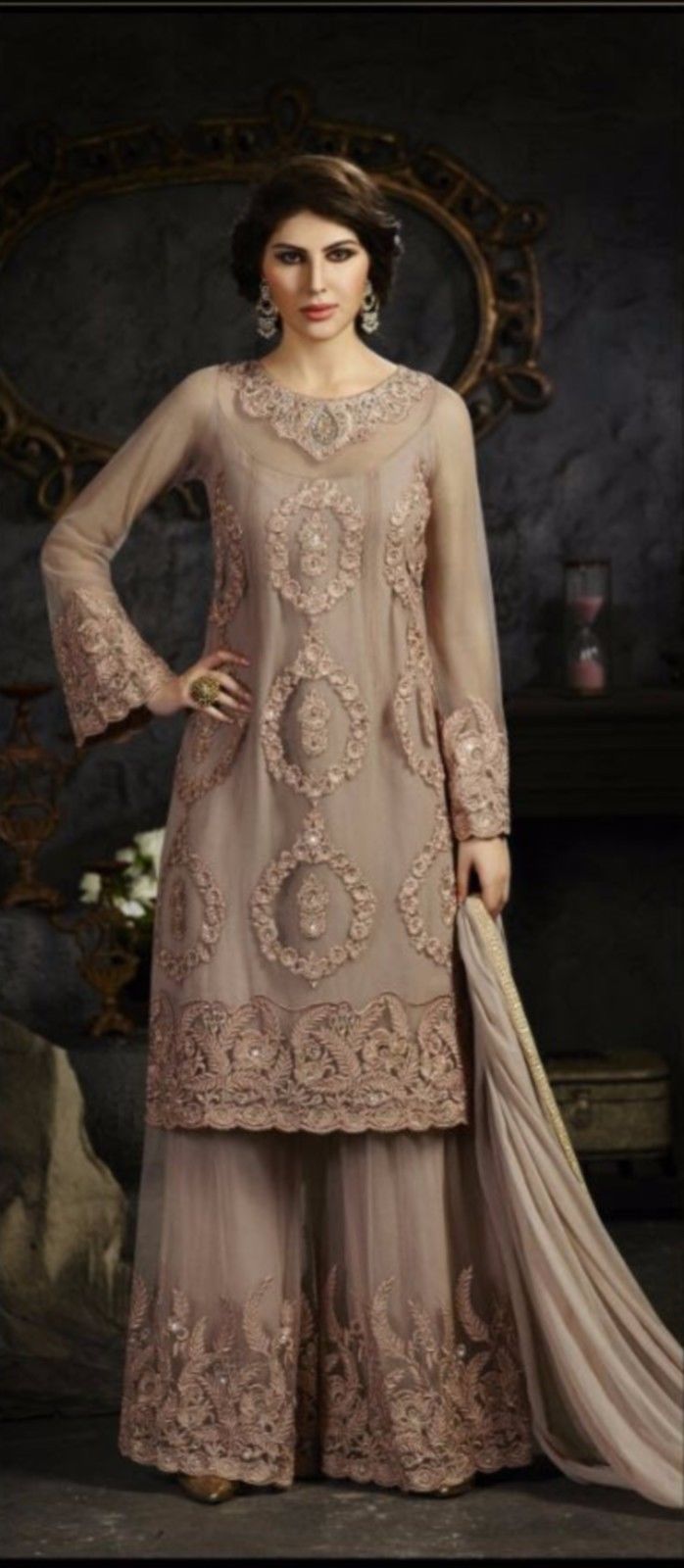 long frock with sharara