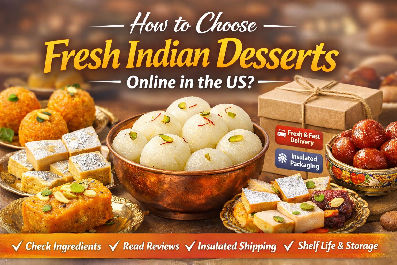How to Choose Fresh Indian Desserts Online in the US?