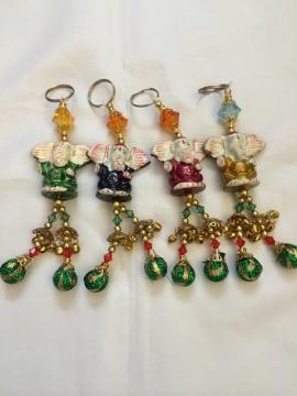 Religious key chain with Ganesha statue