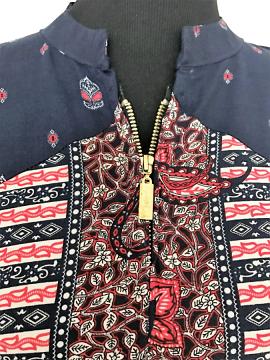 Navy Blue Rayon Kurti front