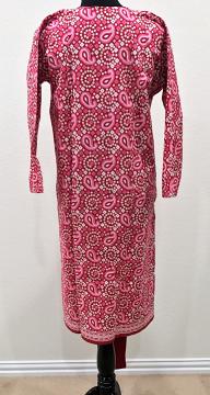 Red bandhani print kurti back