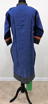 Blue Casual Kurti with Embroidery back