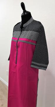 Pink Kurti with Diamond Zip side view
