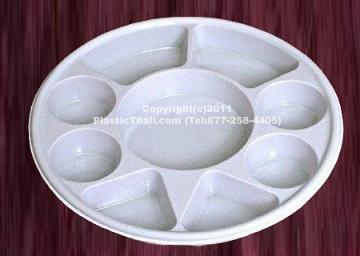 9 compartment Plastic thali 