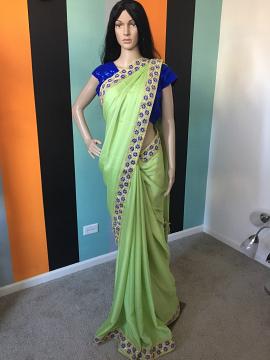 Light Green Designer Saree Light Green Designer Saree