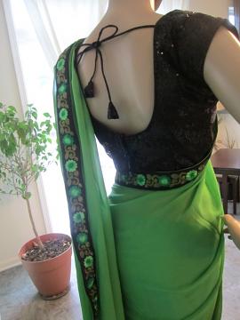 Green designer saree Green designer saree