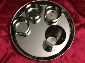 Steel Thali / Plate & Katori / Bowl Set