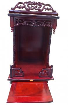 Dark Brown Wooden Mandir
