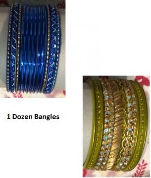 Traditional Metal Bangles - 1 Dozen