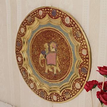 Ancient mughal art wall decor brass plate