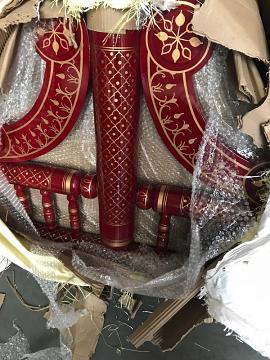 Indian Wooden Jhula / Swing w/ Pillars