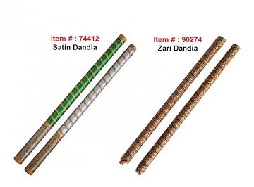 Bulk Order Satin / Zari Decorated Dandiya Sticks