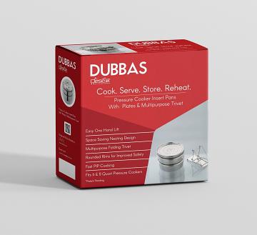 Dubbas Insert Pans w/ Plates/Lids & Multipurpose Folding Trivet