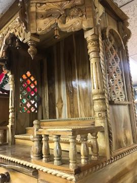 Carved Wood Mandir for Home
