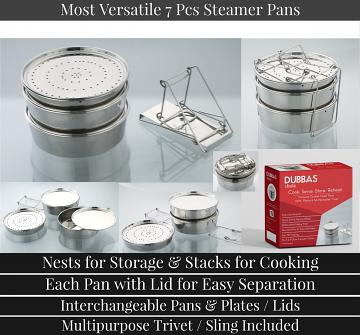 Most Versatile 3 Tier Nesting Insert Pans with Lids for Instant Pot PIP Cooking