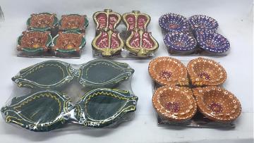 Fancy decorative clay diya