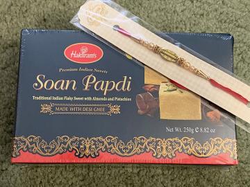 Rakhi & Soan Papdi Mithai Gift Hamper