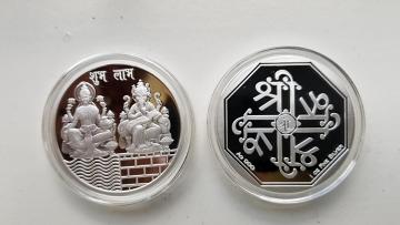 Ganesh Lakshmi Pure Silver Coin Made in USA