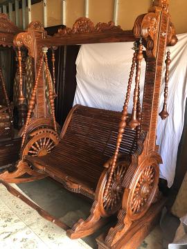 Hand Carved Wooden Jhula