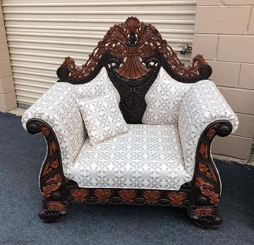 3 Pcs Carved Wooden Sofa Set