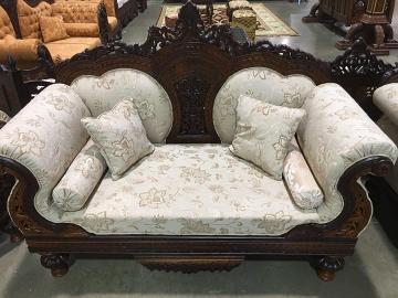 Wooden Carved Love Seat