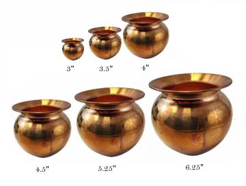 Copper Lota - different sizes Copper Lota - different sizes