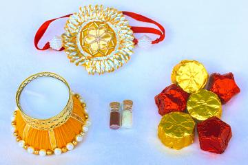 Gota Patti Thali Set Gota Patti Thali Set