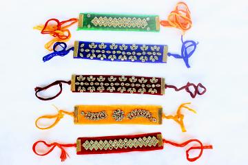 Kundan Rakhis - Various colors