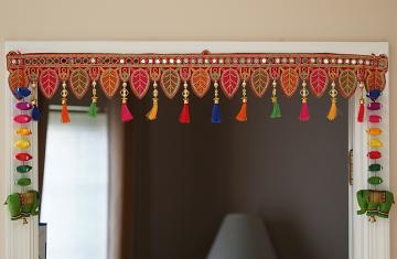 toran with colorful tassels