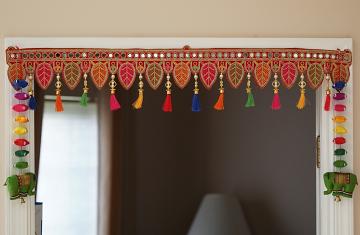 toran with colorful tassels toran with colorful tassels