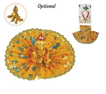 Ladoo gopal statue for jhula with dress & jewelry Ladoo gopal statue for jhula with dress & jewelry