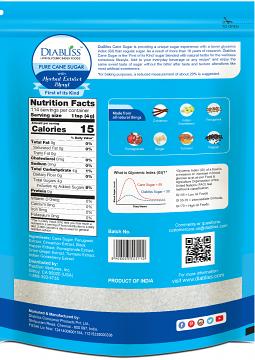 Diabliss Pure Cane Sugar Back Panel