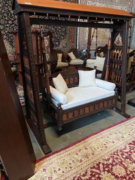 Handmade Wooden Indian Swing / Jhoola for home