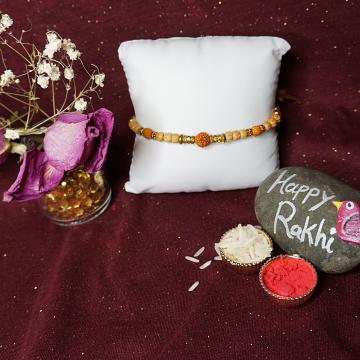 Traditional RAKHI Crafted With Rudraksha Beads