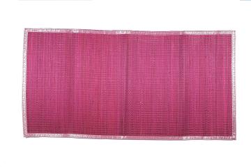 Handmade Eco-Friendly Kora Grass Decorative Floor Pai Mats - Magenta