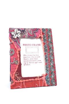 Recycled Fabric Photo Frame in Red