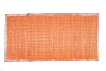 Handmade Eco-Friendly Kora Grass Decorative Floor Pai Mats - Orange