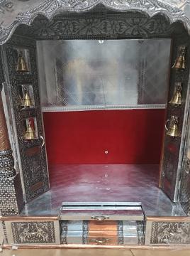 Oxidized Mandir with Door Open