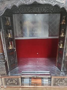 Oxidized Mandir with Door Open Oxidized Mandir with Door Open