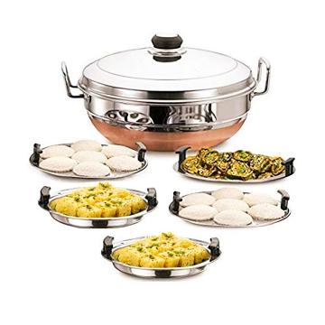 Multipurpose kadhai steamer for idli dhokla patra