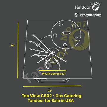 Square tandoor Top View