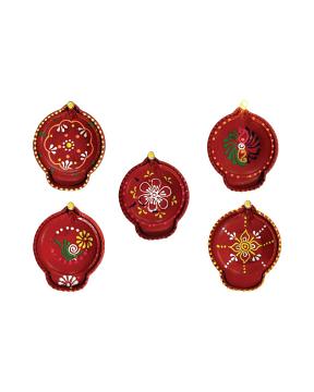 Traditional handpainted led diwali diya