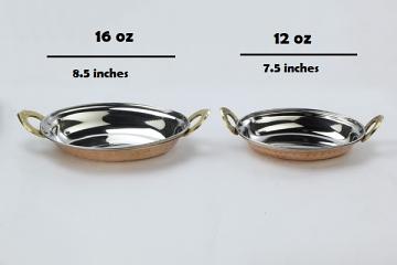 Oval shape copper serving dish for restaurants