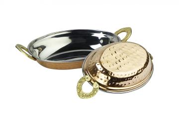 Oval shape copper serving dish for Indian restaurants