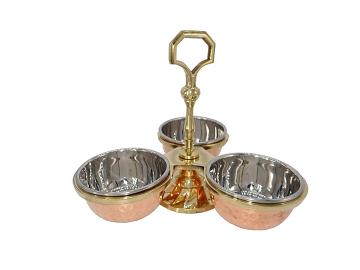 Copper Steel Pickle Container with brass handle