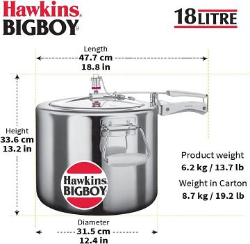 Hawkins Bigboy 18 liters large pressure cooker