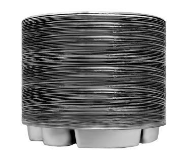 9 Compartment Silver Thali Plates - Single Stack