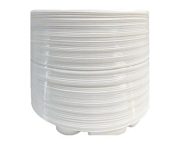 9 Compartment White Thali Plates - Single Stack